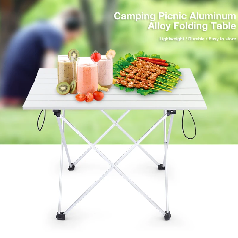 Aluminum Alloy Folding Table Lightweight Portable Outdoor BBQ Camping Picnic 