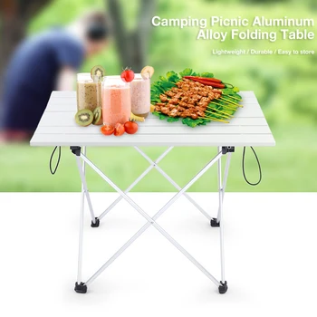 

Portable Outdoor BBQ Camping DIY Table Picnic Aluminum Alloy Folding Table Portable Lightweight Rain-Proof Mini Rectangle Table