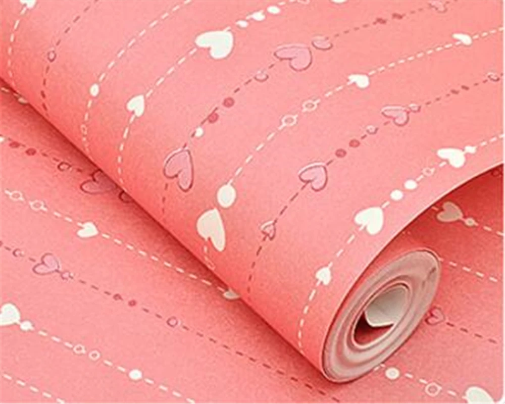 Beibehang Modern wallpaper child room stars pink, red, purple cute cartoon children bedroom warm wallpaper roll papel de parede