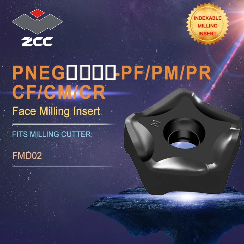 

ZCC.CT lathe inserts PNEG for indexable profile milling tool FMD02 for face milling indexable milling tools
