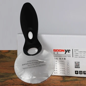 

New HD 8X 90mm Black ABS Plastic Handle LED Lighted Reading Glass with Lamps Illuminated Handheld Magnifier Loupe for Old Man