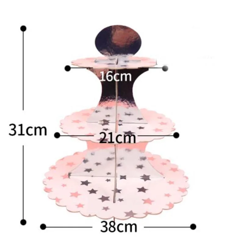 Новое поступление, подставка для торта, 3 уровня, подставка для кекса, картон, твердые подставки для торта, сделай сам, стенд для кекса, стенд для детского дня рождения