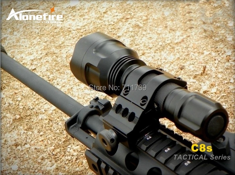 AloneFire C8 CREE XM-L2 U3 светодиодный тактический светильник фонарь 20 мм крепление для страйкбола прицел ружья светильник 18650 батарея