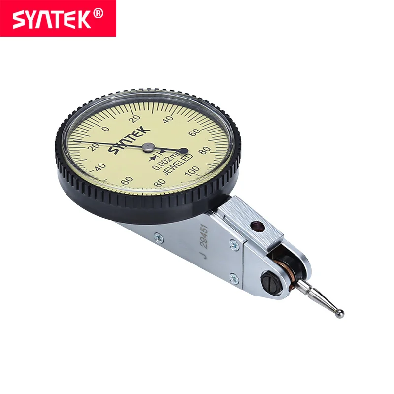 Syntek Dial Indicator 0-0,8 мм ударопрочный антимагнитный циферблат тестовый рычаг индикатор 0,01 мм Высокоточный циферблат Калибр Диаметр CE SGS