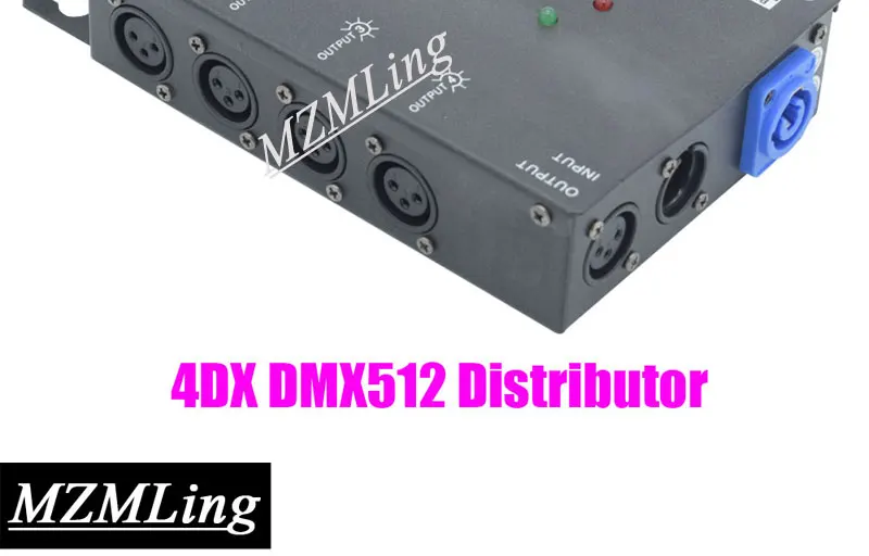 4DX DMX512 разделитель усилителя сигнала для движущихся головок светильник DJ/бар/вечерние/шоу/сценический светильник светодиодный сценический станок