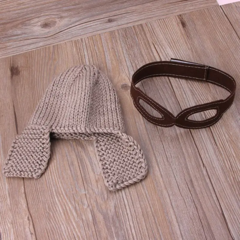 Baby Photography Props Accessories Kids Air Force Cap Manual Knitting Hat Baby Photo Props Pilot Style Hats Newborn Fotografia