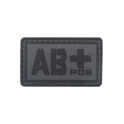 AB1 Гери серый Черлидинг сувениры ПВХ A+ B+ AB+ O+ Положительный A-B-AB-O-отрицательный Тип крови группа патч наклейки Швейные наклейки - Цвет: AB1