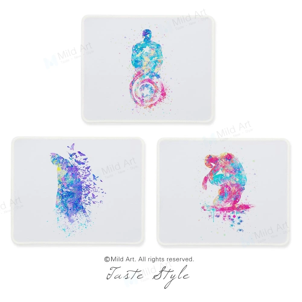 

Watercolor Avengers Infinity War Superhero Batman Pop Movie Small Personalized Gifts Custom Prints Gaming Computer Mouse Pad Set