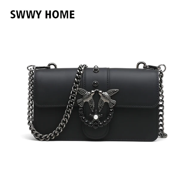 Special Offers Swallow 2018 Female Brand Hand Bag Woman Messenger Bags Lady Rivet chain Women Fashion Leather Shoulder Bag Girl Crossbody Bags