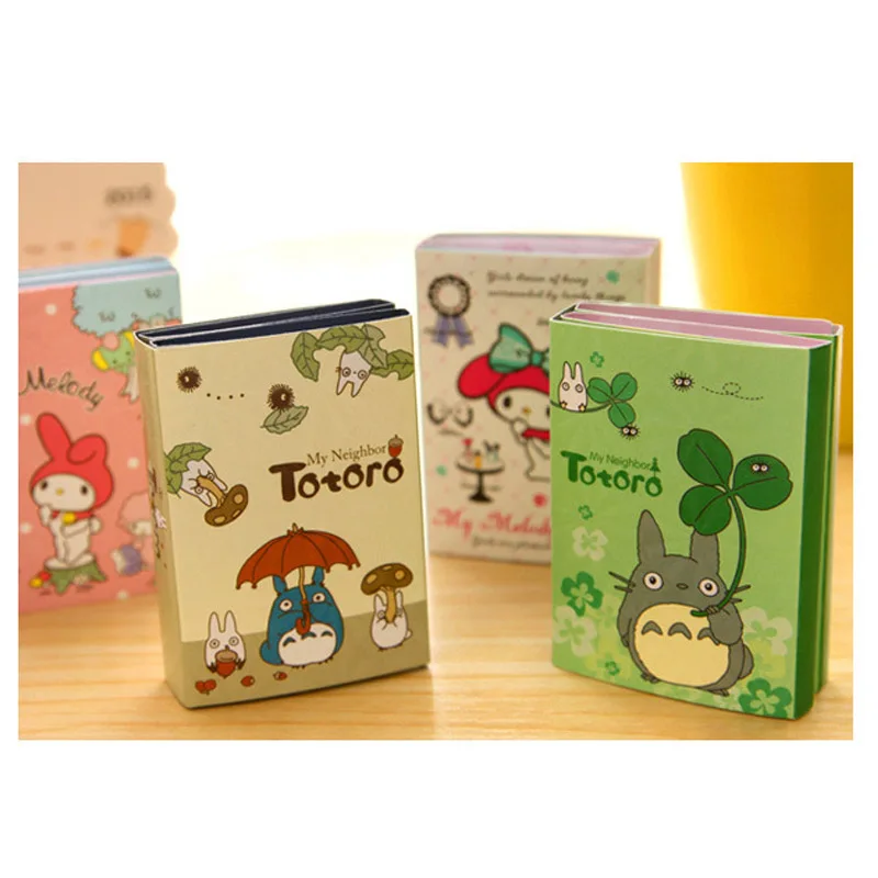 Симпатичный Totoro Melody 6 складной блокнот для записей стикеры подарок девочек|stationery