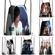 Пользовательские спать с СИРЕНАМИ музыка Drawstring сумка-рюкзак милый рюкзак дети сумка(черный назад) 31x40 см#180531-03-50