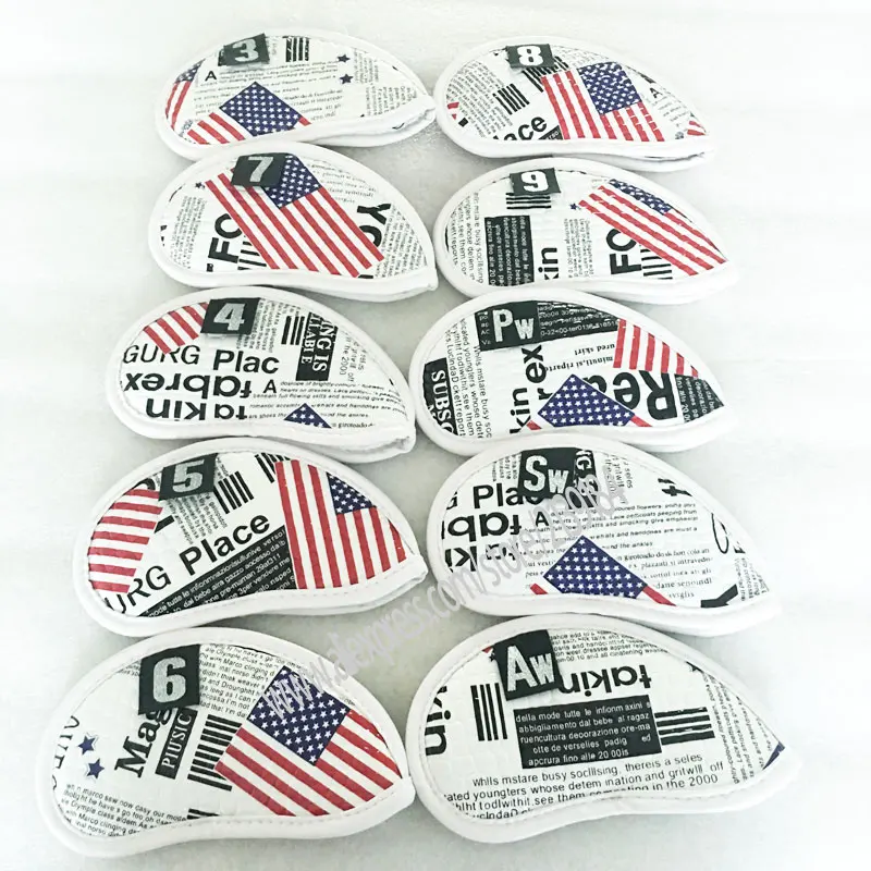 Novos ferros headcover Golf barrete Branco REINO