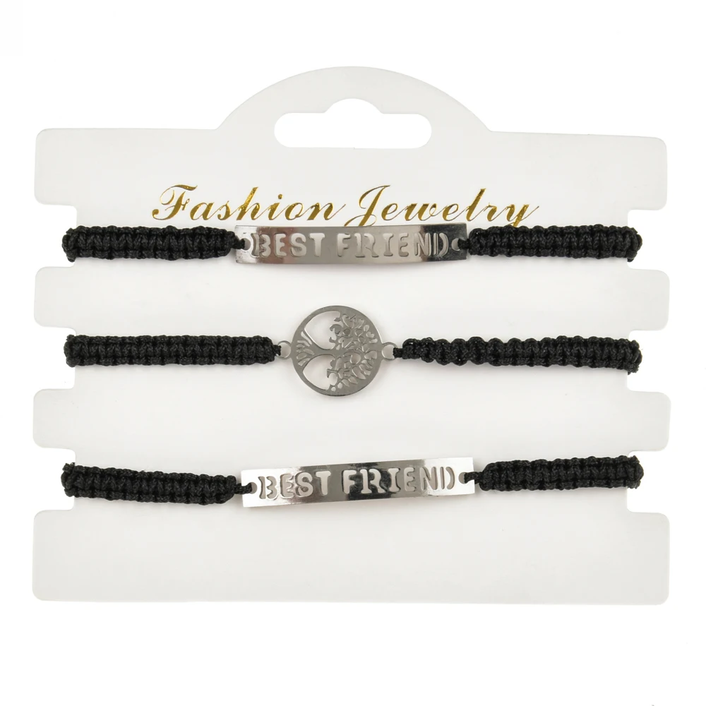 Black Cord Tree of Life Ankle Bracelet Adjustable Anklet Bead Silver Foot Charm