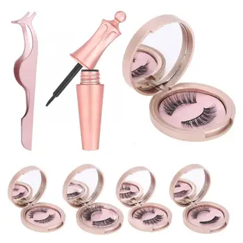

Magnetic Liquid Eyeliner False Eyelashes Longlasting Eye Makeup Tool Set With Tweezers Set