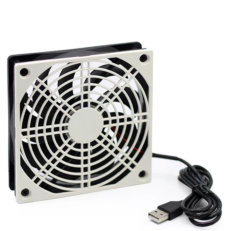 

USB 12cm DC 5V high speed silent plastic mesh cooling fan, suitable for laptop/TV box/ receiver /Xbox/PS4 / projector/router