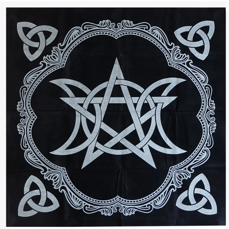  Tarot special tablecloth Black flannel tablecloth Divination tablecloth 49*49cm cross-border board 