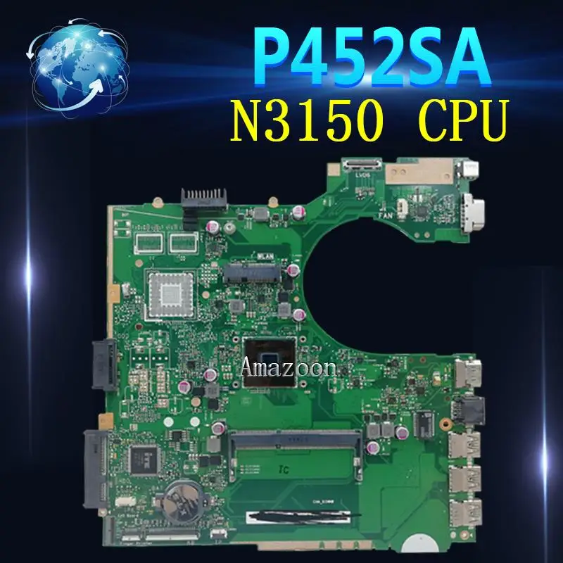 Amazoon P452SA MB._N3150 CPU 4 cores Laptop Motherboard For Asus P452S P452SJ Mainboard 100% Teste OK | Компьютеры и офис