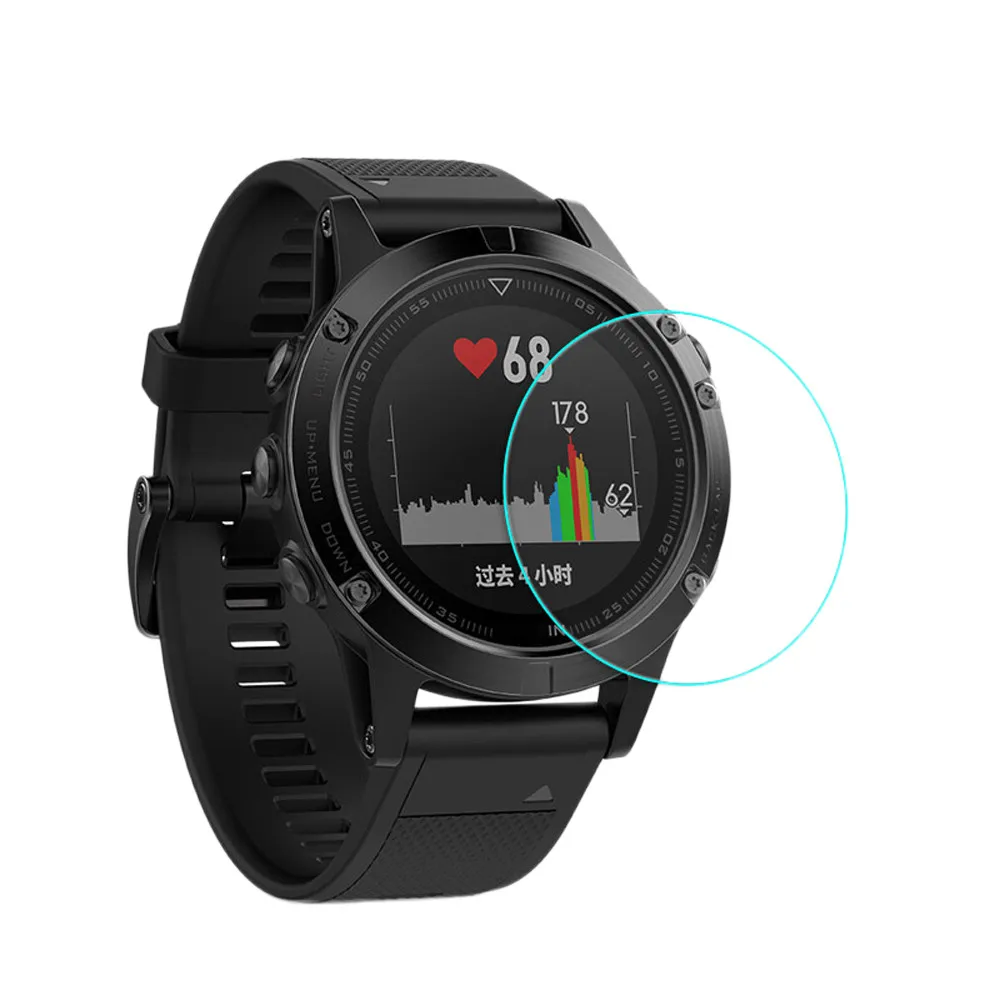  9 H + Ausgeglichenes Glas-schirm-schutz-schützender Film für Garmin Fenix 5 GPS Uhr SmartWatch Spor