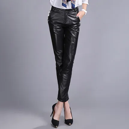 

2019 Women Slim Sheepskin Pants P2