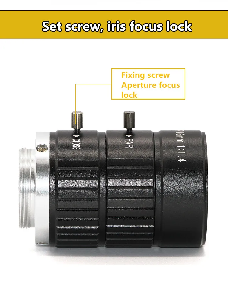Set screw, iris focus lock