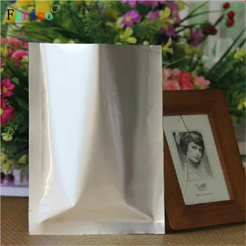 

100pcs 10*15 cm pure aluminium flat pocket aluminum foil compound bag of food Cosmetics vacuum bags
