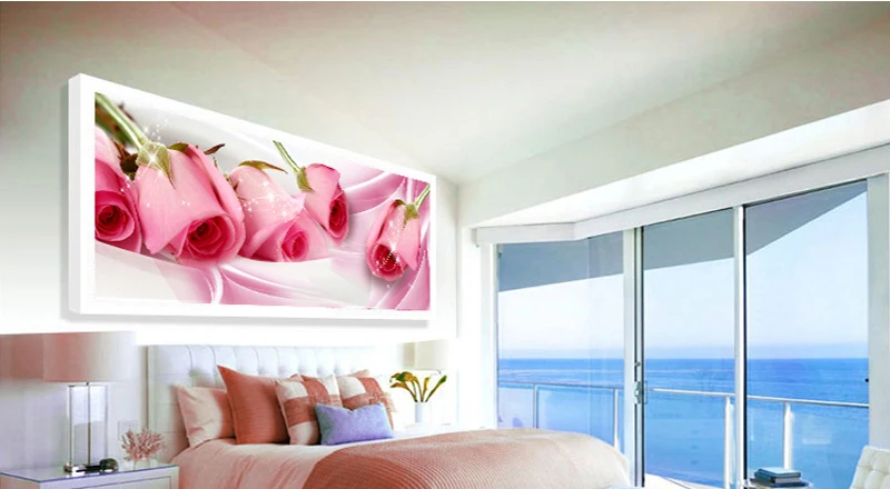 5D DIY Алмазная картина розовая роза вышивка крестиком для алмазной вышивки Алмазная декоративная мозаика картины 120X47 см