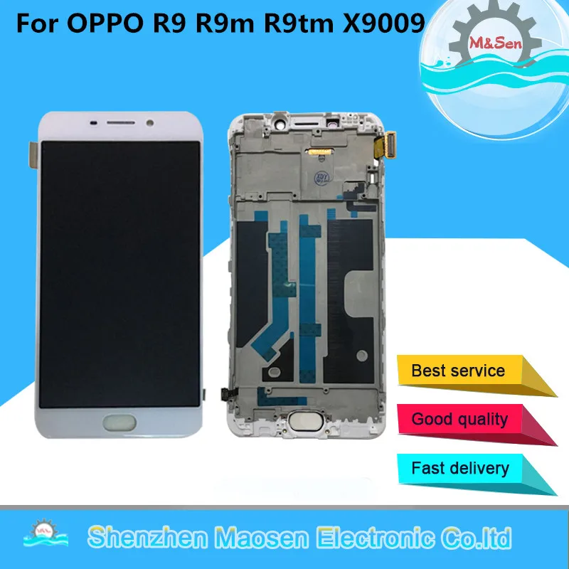 

M&Sen For 5.5" OPPO R9 R9M R9tm X9009 LCD Display Screen+Touch Panel Digitizer With Frame For OPPO R9 R9M R9tm X9009 Lcd Display
