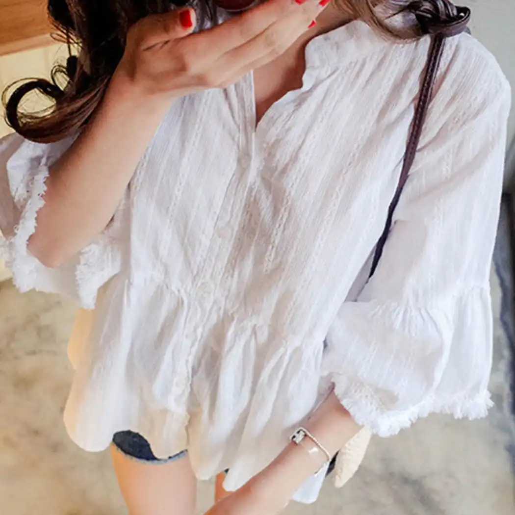 white linen summer tops