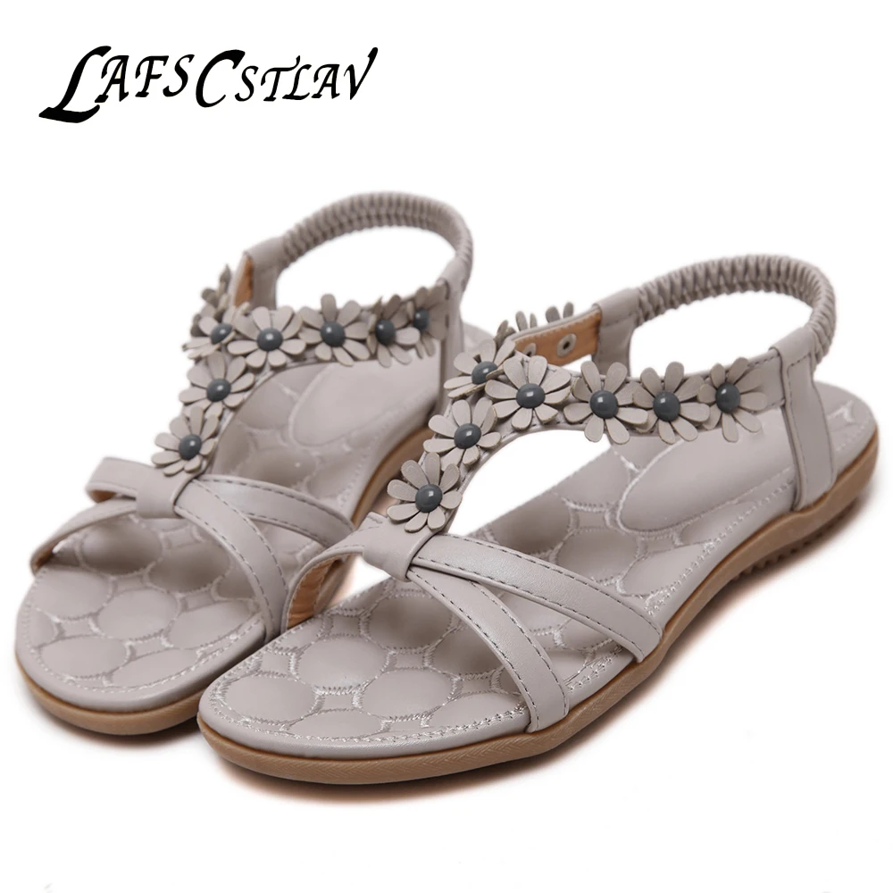 LAFS CSTLAV Fashion Gladiator Sandals Women Flat Wedge Heels Soft Comfortable Open Toe High 