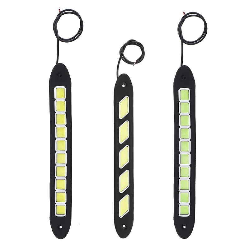 

2Pcs 12V 5 10 Lights LED Daytime Running Light White/Yellow Light Waterproof Auto Car DRL COB Driving Fog Lamp for Motor/ATV/SUV