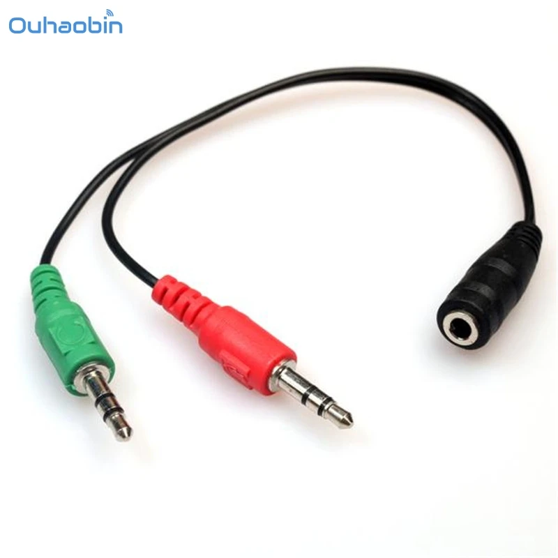 

Ouhaobin Y-Splitter 1 Female to 2 Male 3.5mm Mic Stereo Audio Adapter Audio Cable For PC Audio Extension Cord Cable Oct25