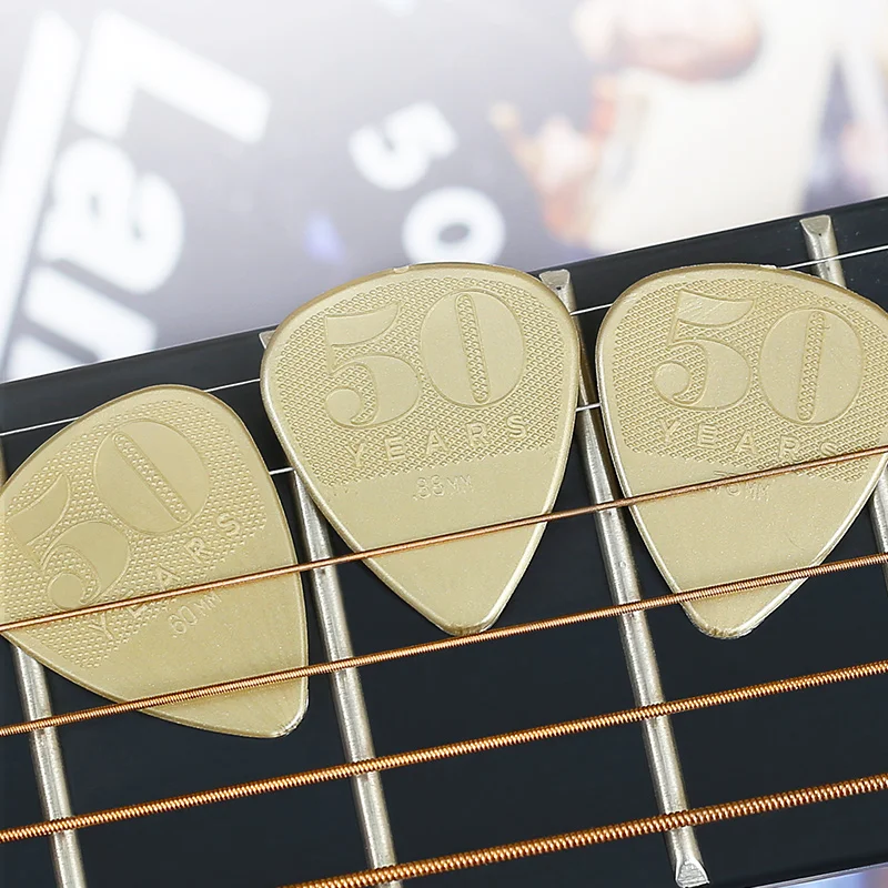 Dunlop 50th Юбилей медиаторы бас посредника акустической для классической электрогитары Запчасти аксессуары нейлоновая ручка медиаторы