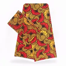 Последняя нигерийская атласная ткань винтажная шелковая ткань Африканский материал Анкара воск шелковая ткань 2 ярдов шифон+ 4 ярдов модал для платья