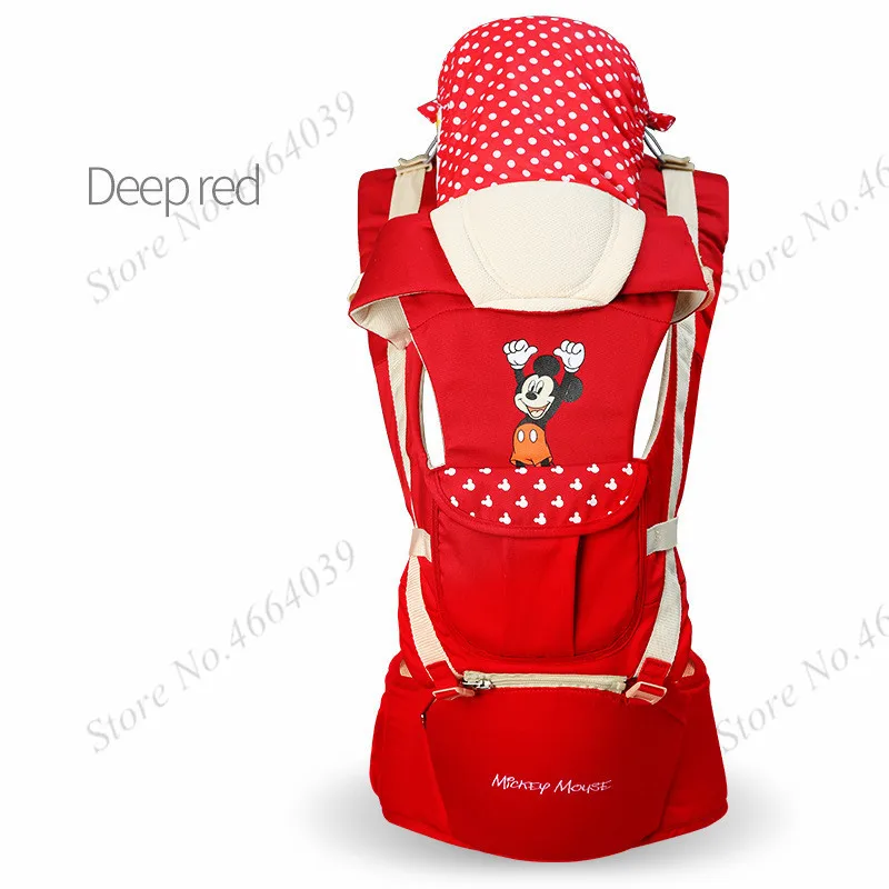Disney дышащий эргономичный рюкзак-переноска портативный младенческий Хипсит для переноски детей кучи с отсасывающей подкладкой Детские слинг-переноски