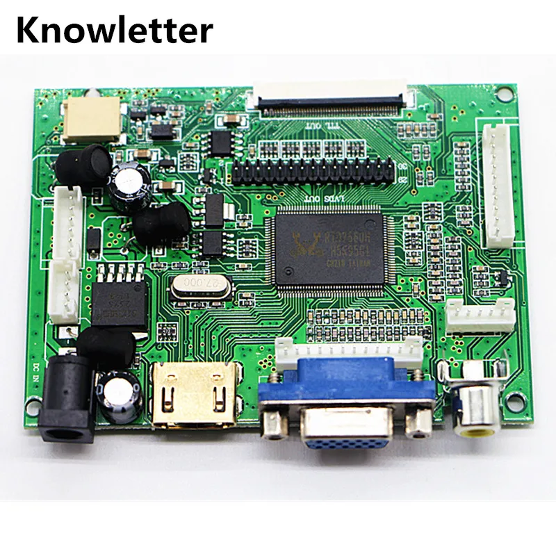 Плата управления для ЖК монитора HDMI + VGA 2 входных источника A/D AT065TN14 AT070TN90 / AT070TN92