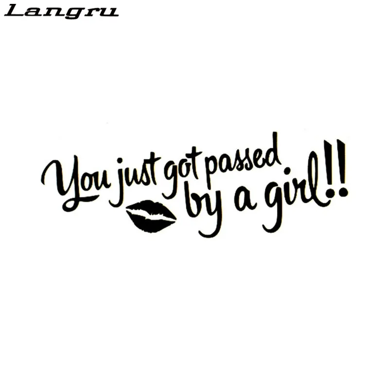 

Langru Fun You Just Got Passed By A Girl Vinyl Car Sticker Unique Decal Jdm