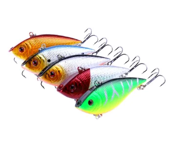 

HENGJIA 5PCS Fishing Sinking VIB Lure 11g 7cm Vibration Vibe Rattle Hooks Baits