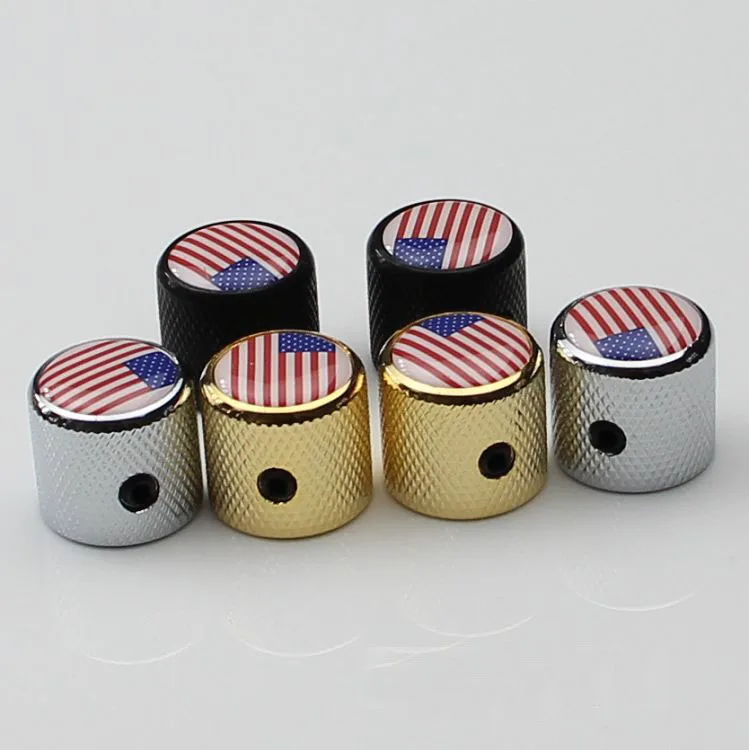 

Electric bass metal Volume / Tone Button Cap USA style