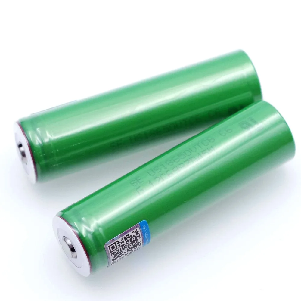 

2PCS VariCore VTC6 3.7V 3000 mAh 18650 Li-ion Rechargeable Battery 30A Discharge for US18650VTC6 batteries + Pointed