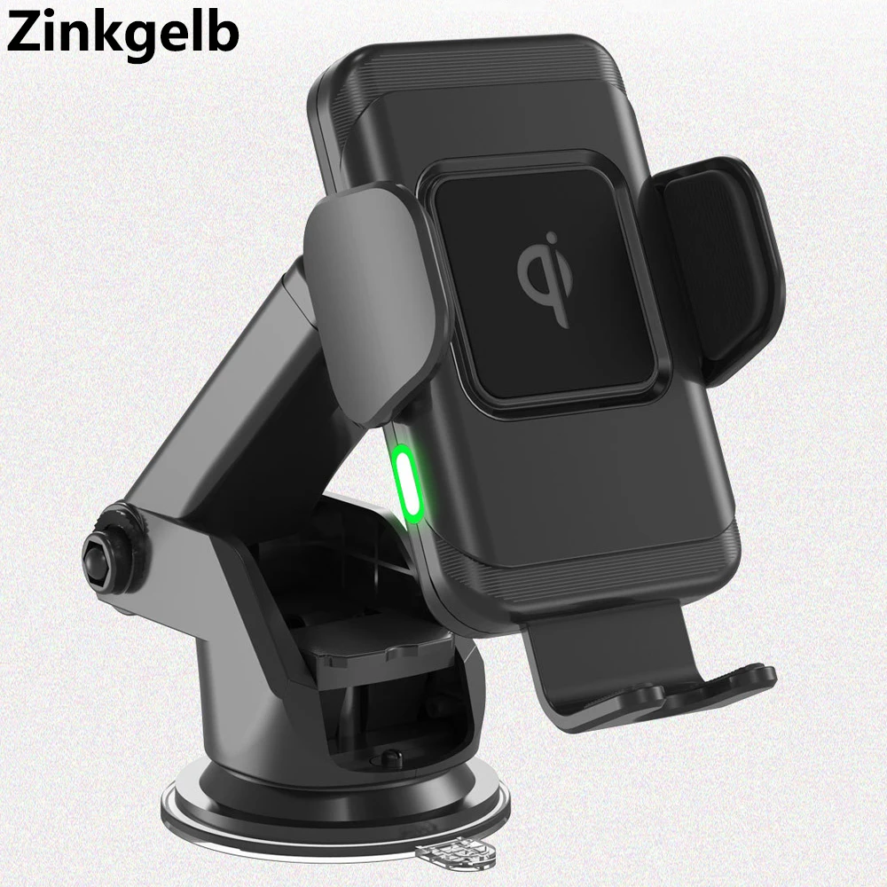 Car Wireless Charger Holder for iPhone XS Max XR 8 Plus 10W Qi Fast Charging Mount Dashboard Suction Wireless Car Phone Charger