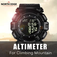 NORTHEDGE цифровые часы Мужчины часы часы мужские часы на открытом воздухе рыбалка погода Альтиметр Барометр Термометр Шагомер шок