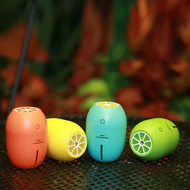 Креативный милый увлажнитель с лимоном, USB, Настольный увлажнитель воздуха для автомобиля, очиститель воздуха, 4 цвета, 180 мл, мини бытовой увлажнитель, распылитель