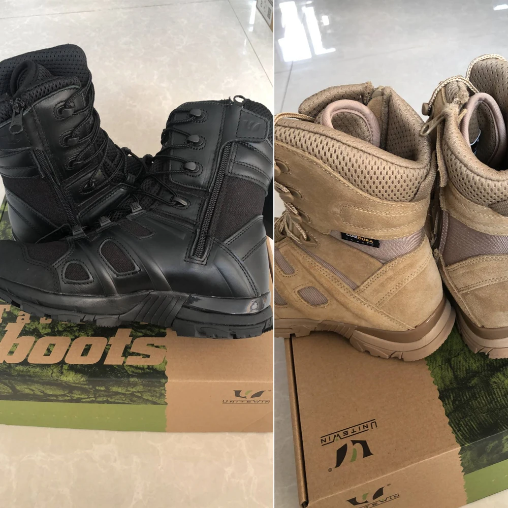 New High Quality Men Military Boots Special Force Tactical Desert Combat Ankle Botas Army Work Safety Shoes Leather Snow Boots
