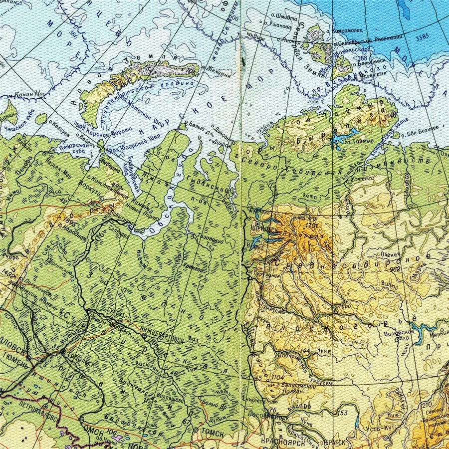 Карта России, географический рисунок, изысканный дизайн для обучения, образования, домашний декор, настенная художественная наклейка, Высококачественная печать на холсте, плакат