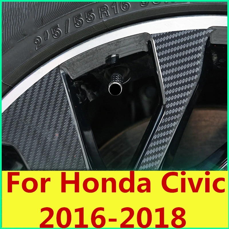 

Theftproof Aluminum Car Wheel Tires Valves Tyre Stem Air Caps Airtight Cover For Honda Civic 2016-2018 10th Gen Sedan