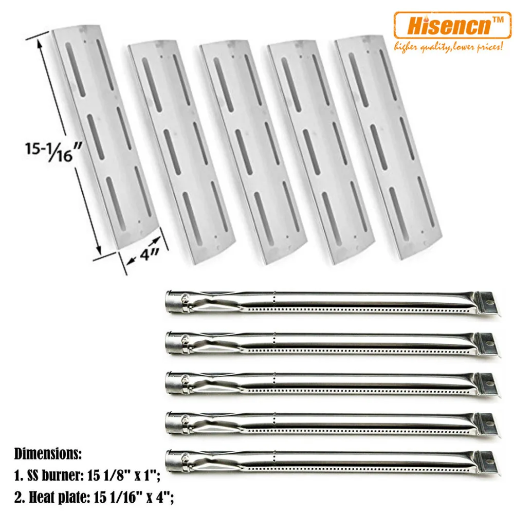 Hisencn Replacement KIT Stainless Burners Heat Plates For Kenmore P01708034E,P02008010A