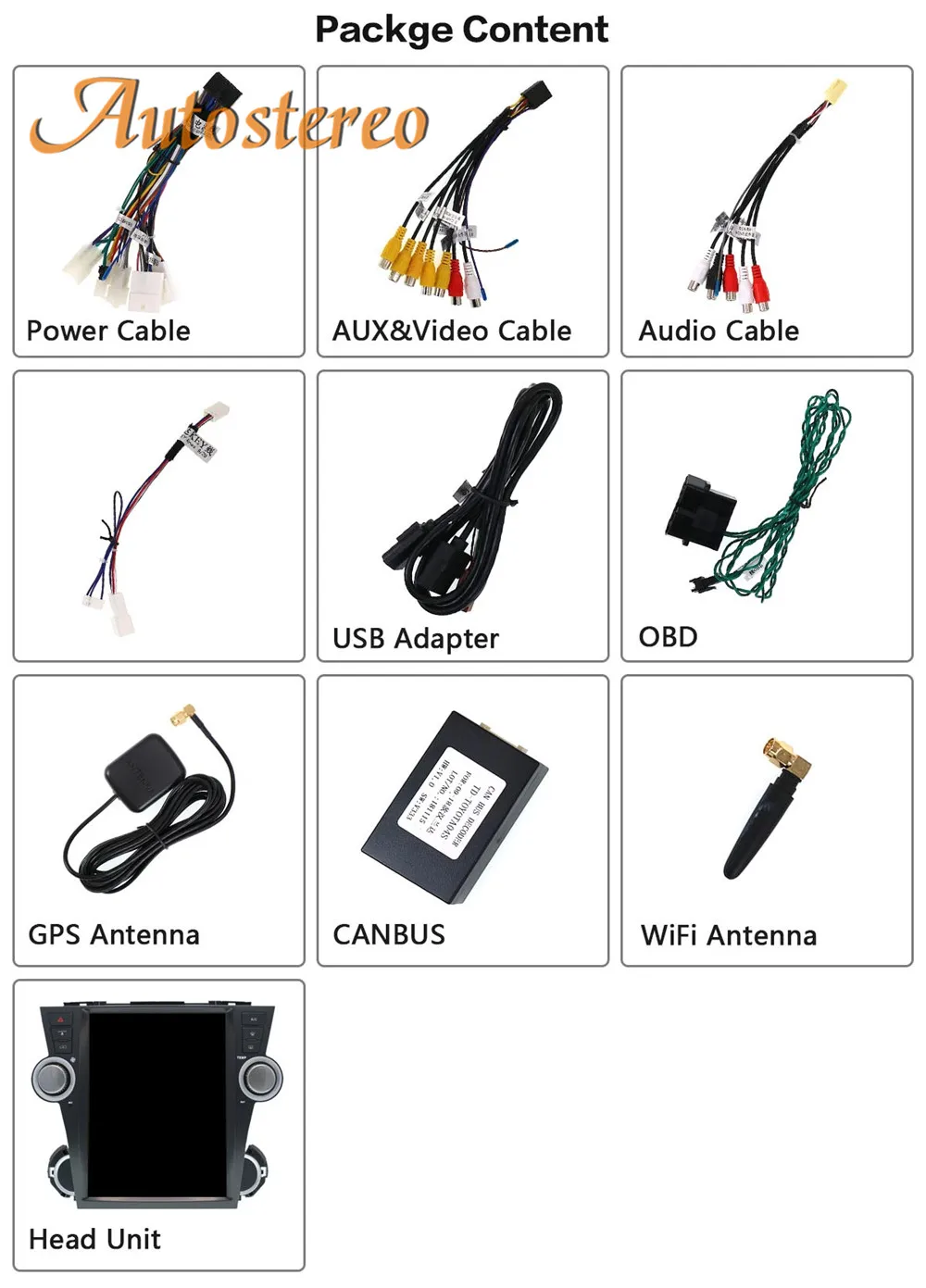 Excellent Android 9.0 4GB RAM Tesla style Car No DVD Player GPS Navigation For Toyota Highlander 2007-2013 auto headunit multimedia player 5