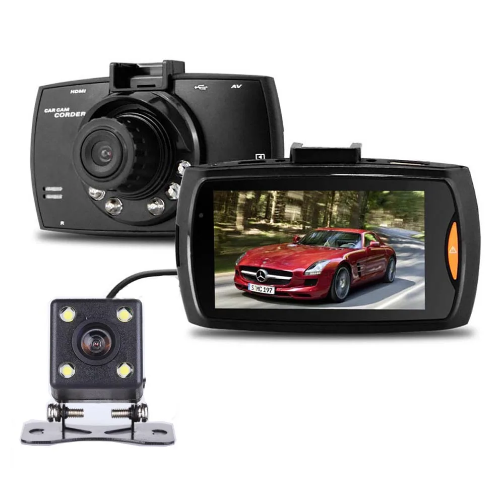 2017 New Podofo Two lens Car DVR Dual Camera G30 1080P Video Recorder With Rear View Cameras Loop Recording Camcorder BlackBox