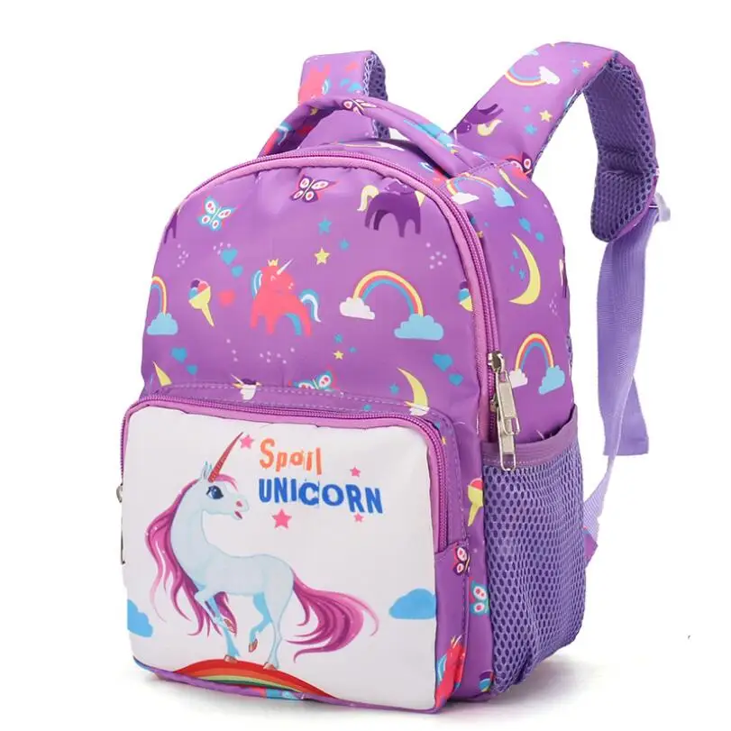 

Unisex 3D Cute Unicorn Prints Backpack Unicorn children School Bags Boys and Girls Cartoon Shaped schoolbag baby kids bag
