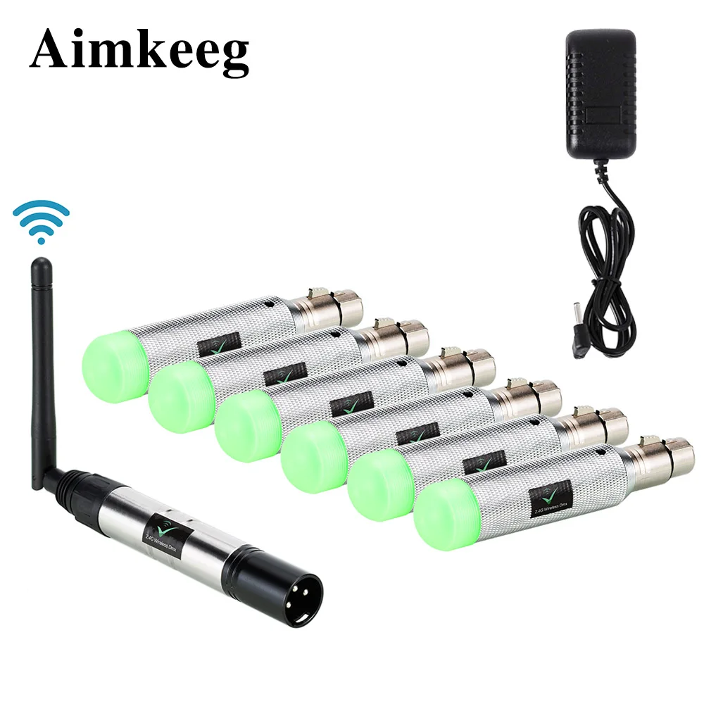 

DMX Wireless 2.4G DMX512 Transmitter Receiver Laser Lights Controllers With Adapter for Stage Effect DJ Disco Light